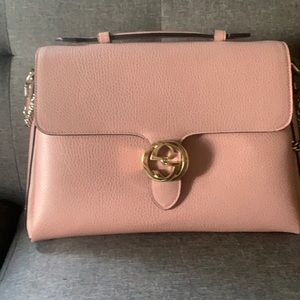 Authentic Gucci interlocking GG Pink top handle
